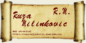 Ruža Milinković vizit kartica